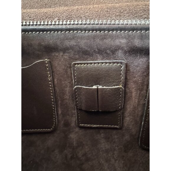 Jack Georges Leather Messenger Bag VTG Shoulder Briefcase Brown Travel Casual - Picture 13 of 16